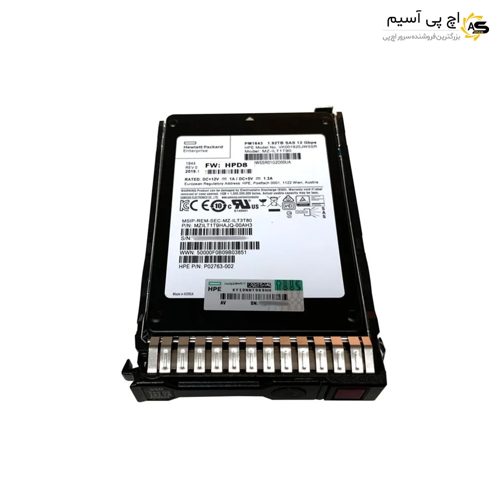 1 اس اس دی سرور HPE 1.92TB NVMe Gen4/Gen5 High Speed SSD